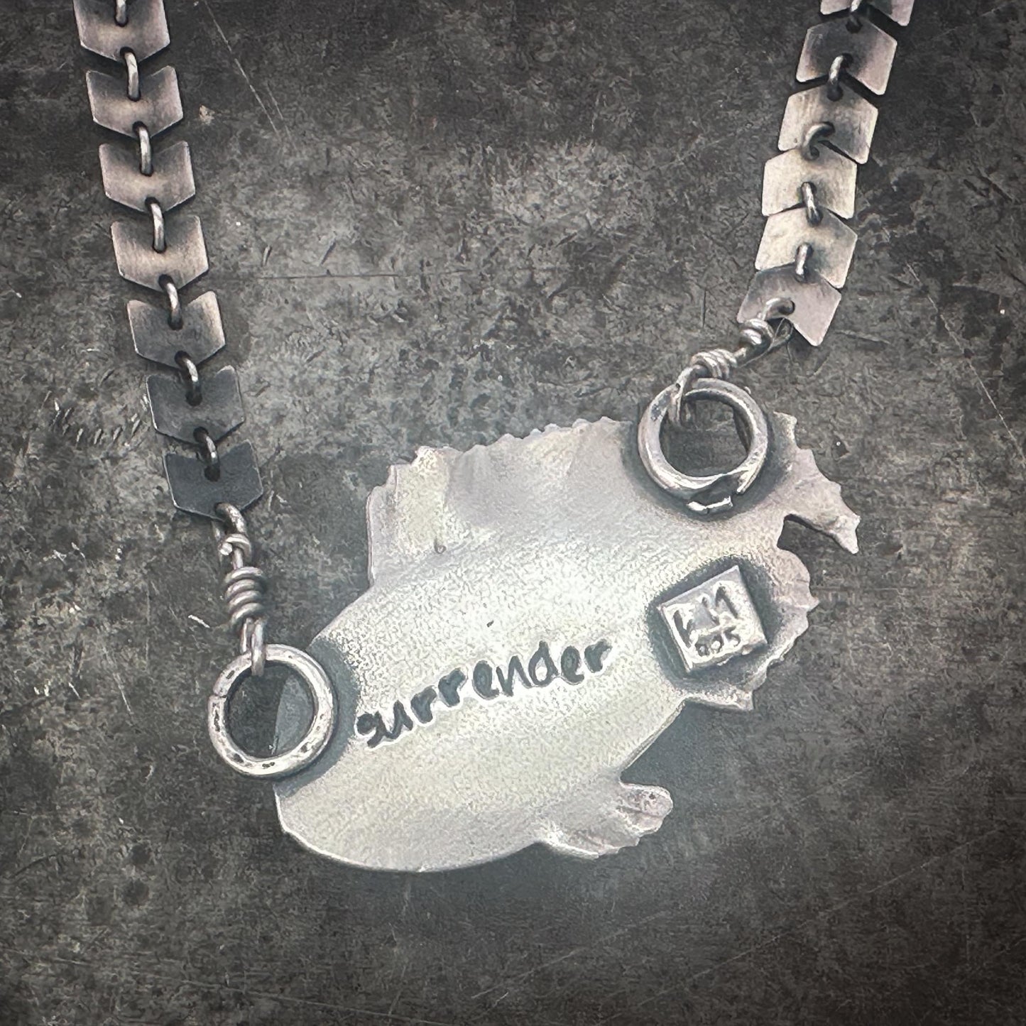 Hand-Fabricated Fish Pendant | New Lander Variscite Necklace | Sterling Silver Movement-Inspired Jewelry