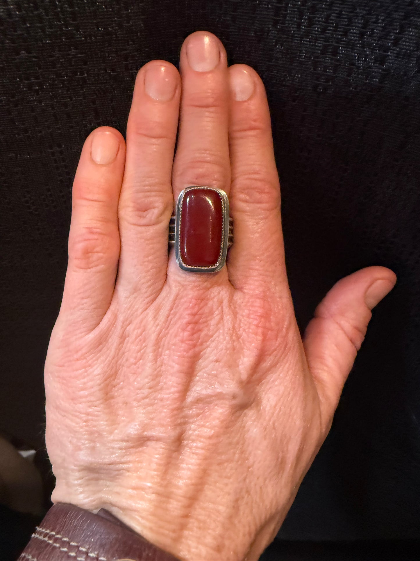 Rosarita Rectangle Ring | Sterling Silver + Rosarita Ring