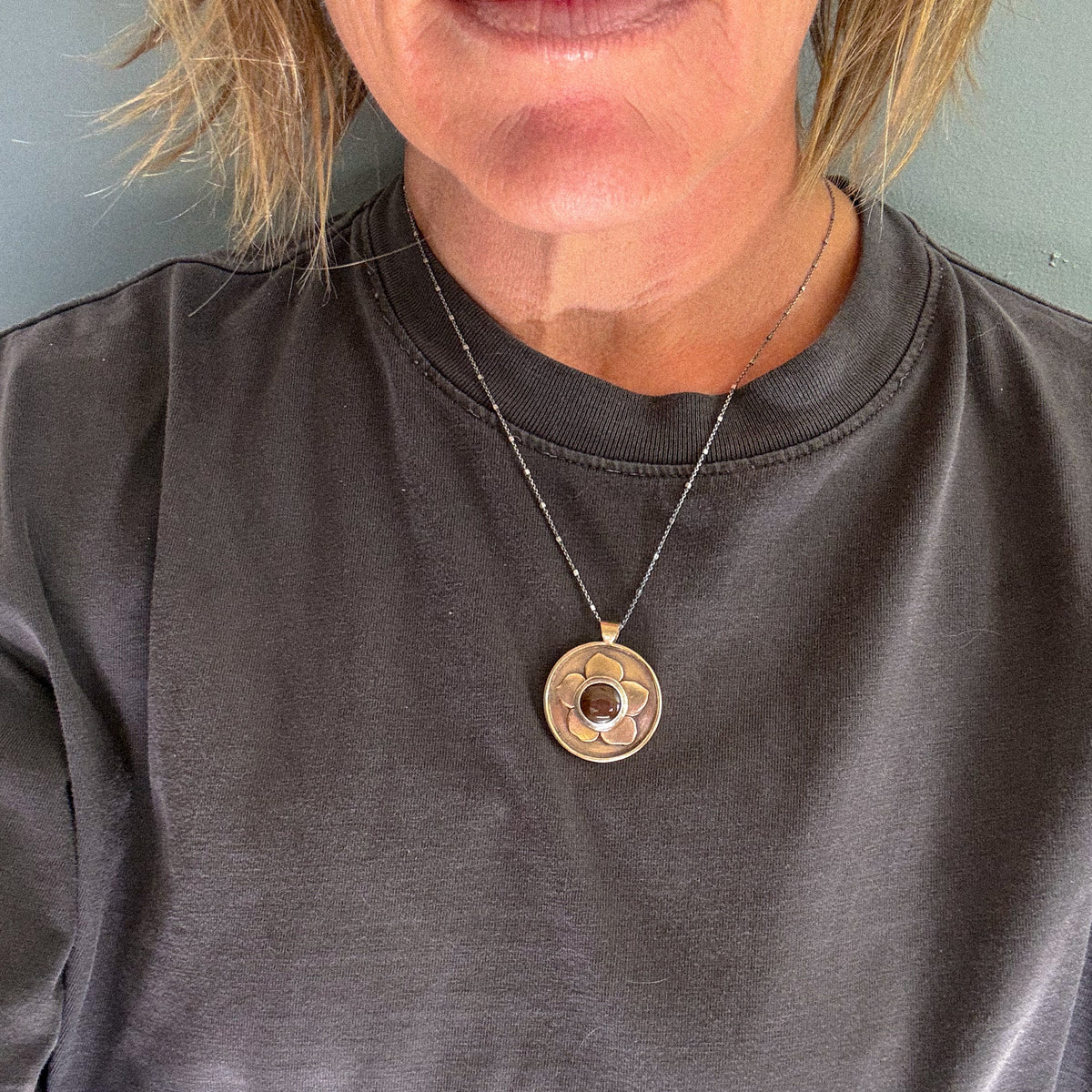 Botanical Opal Pendant | Ancient Bronze & Ethiopian Opal