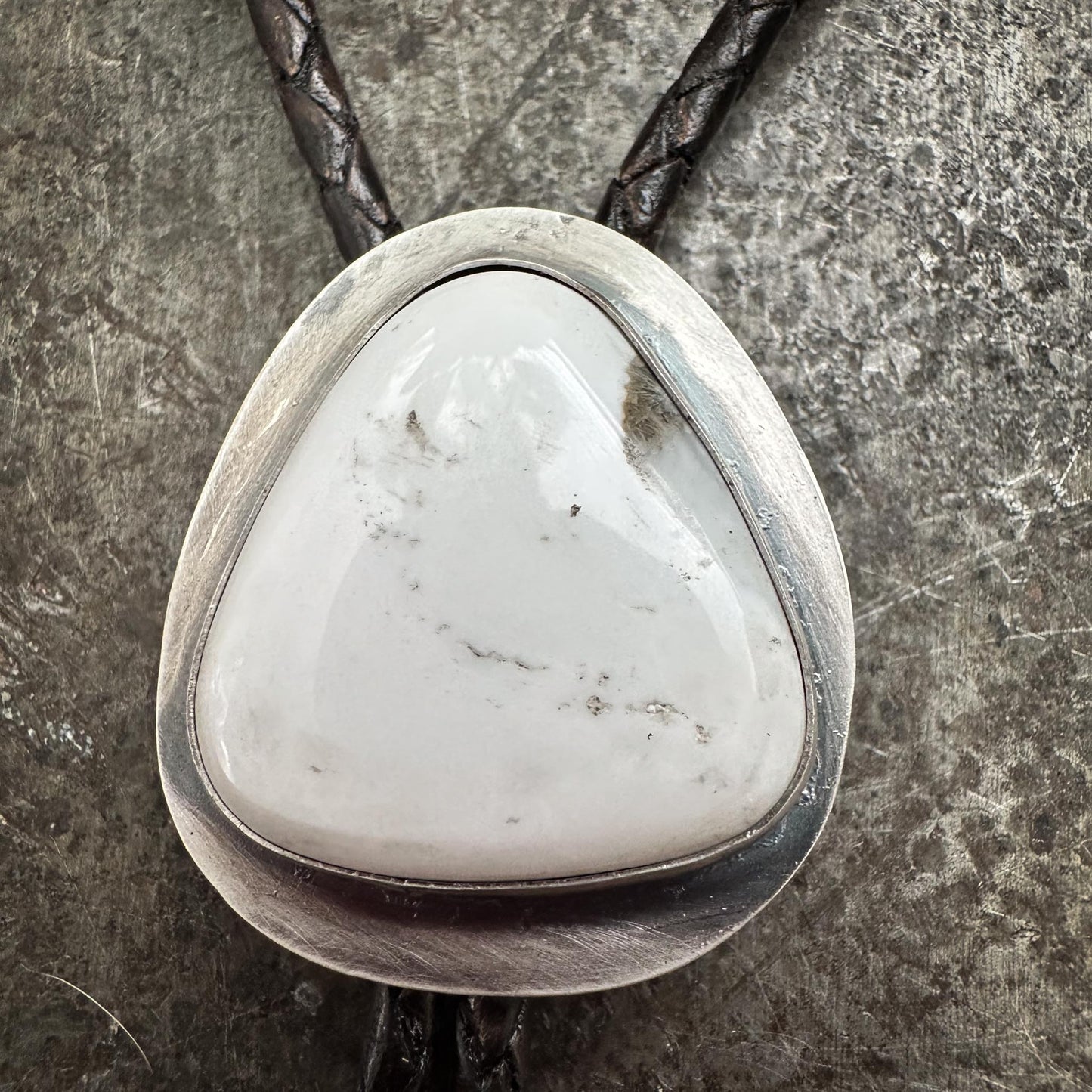 White Buffalo Triangle Bolo Tie: Between Two Worlds