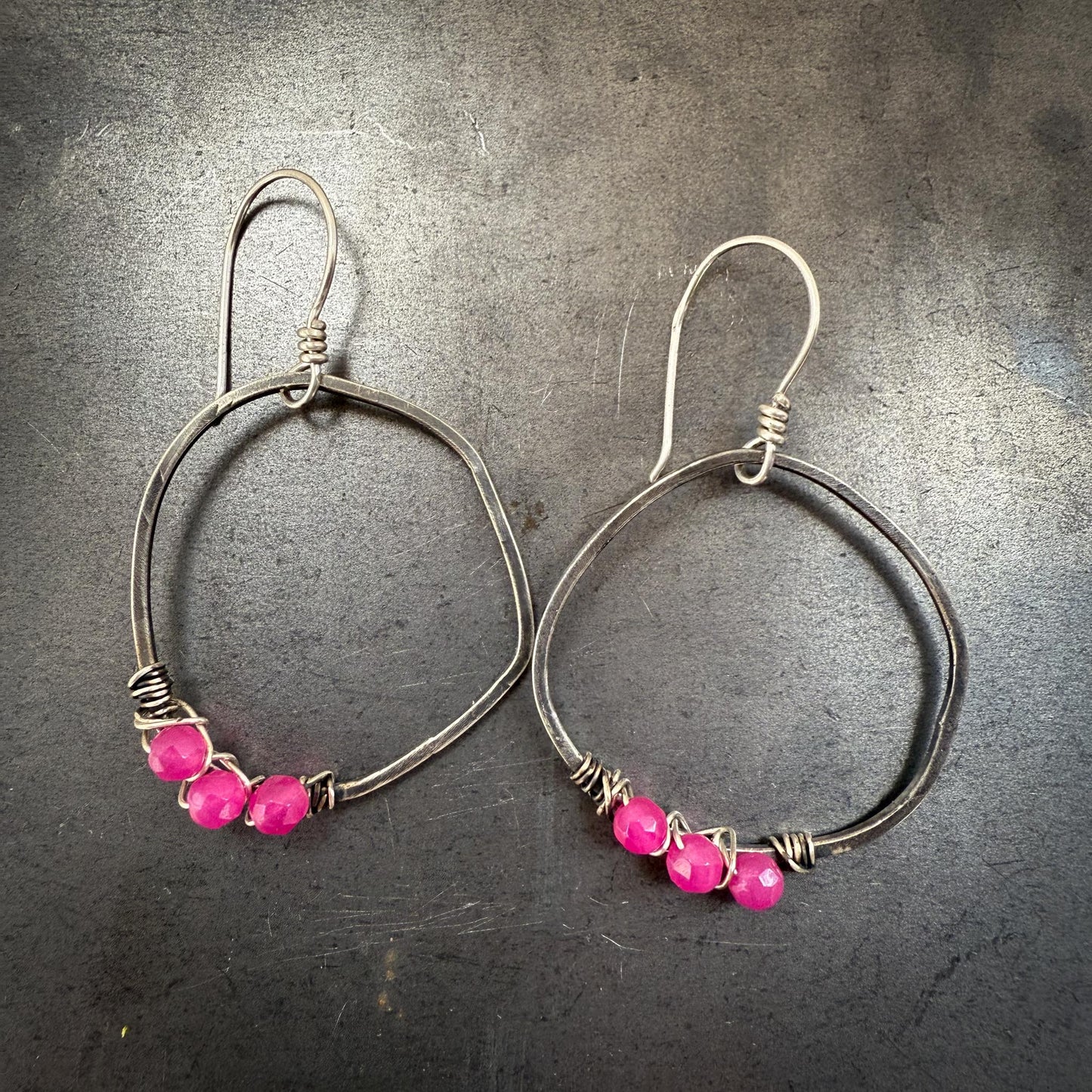 Abstract Silver Hoops | Made to Order