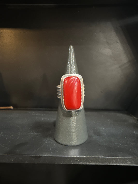 Rosarita Rectangle Ring | Sterling Silver + Rosarita Ring