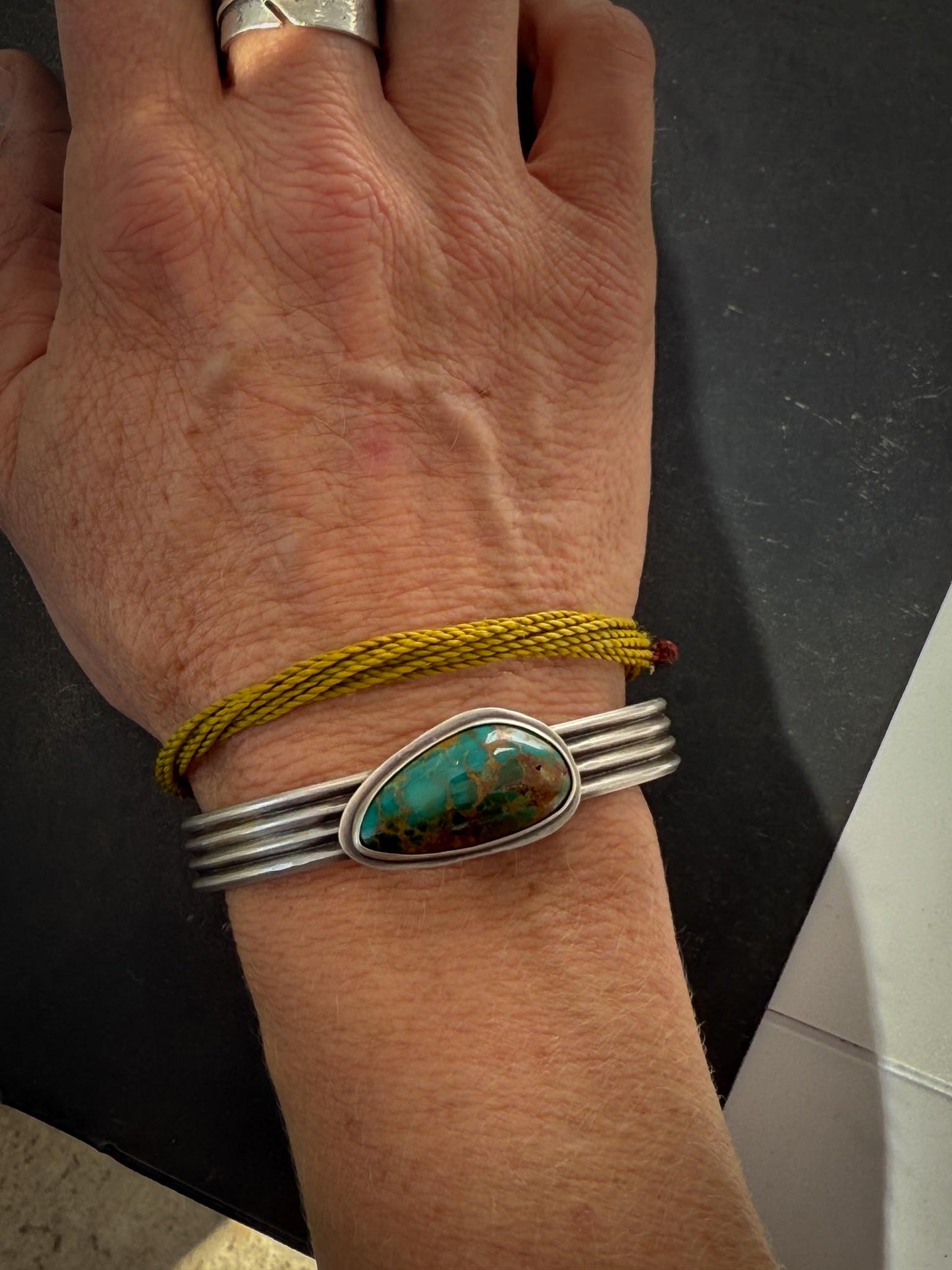 Collector's Royston Turquoise Cuff Bracelet