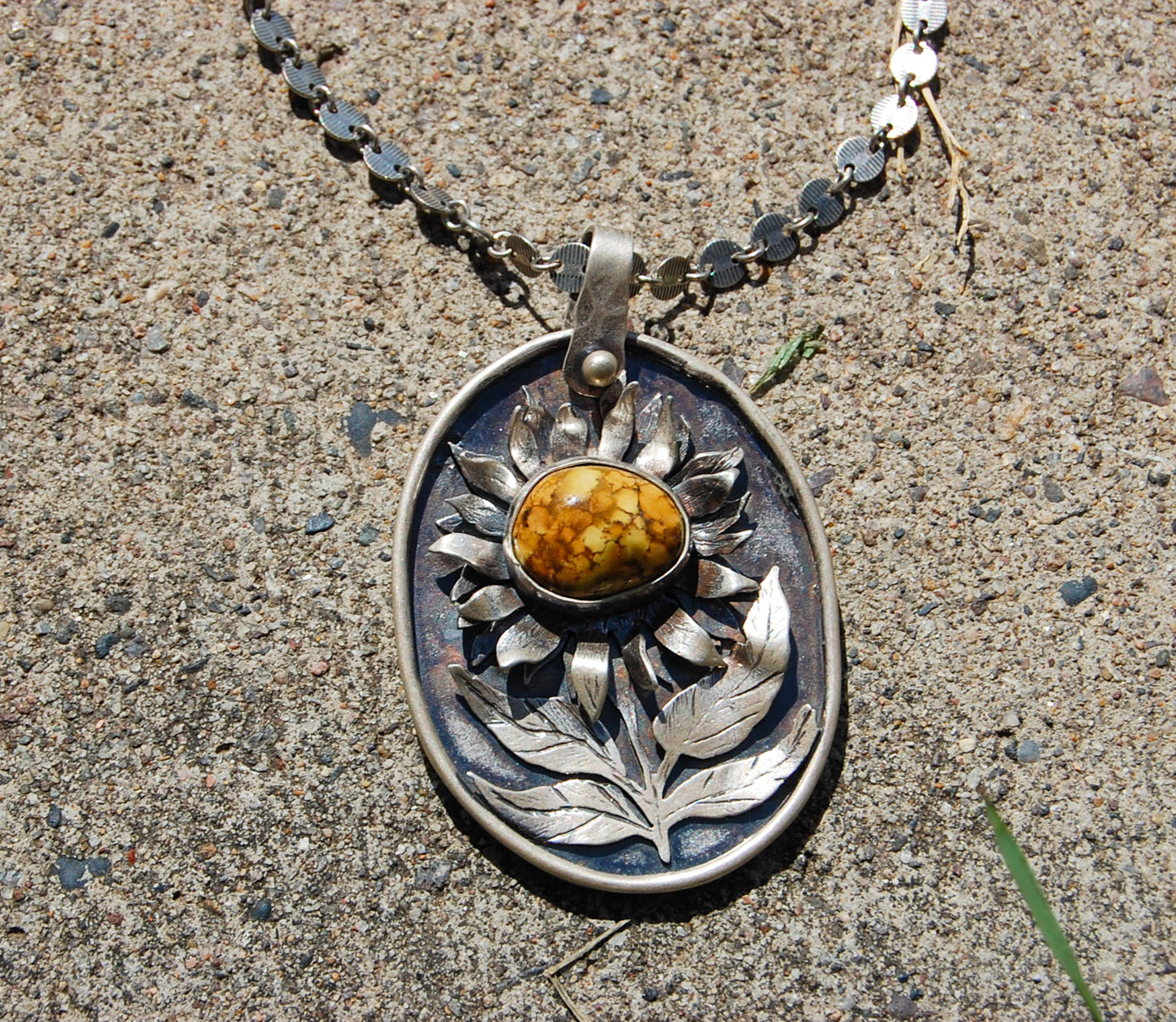 Golden Hill Sunflower Pendant