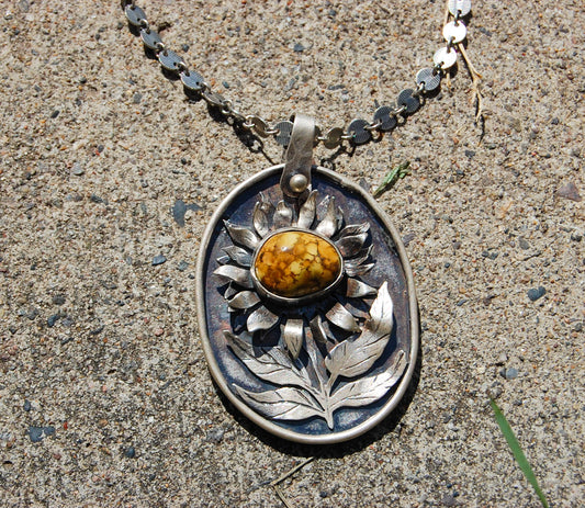 Golden Hill Sunflower Pendant