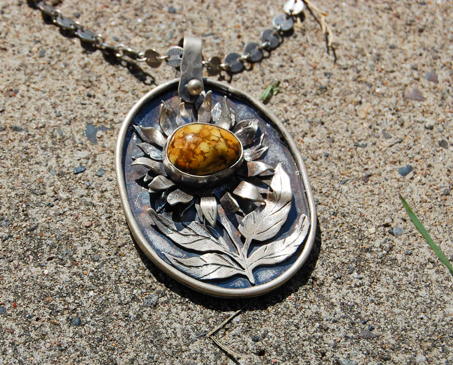 Golden Hill Sunflower Pendant