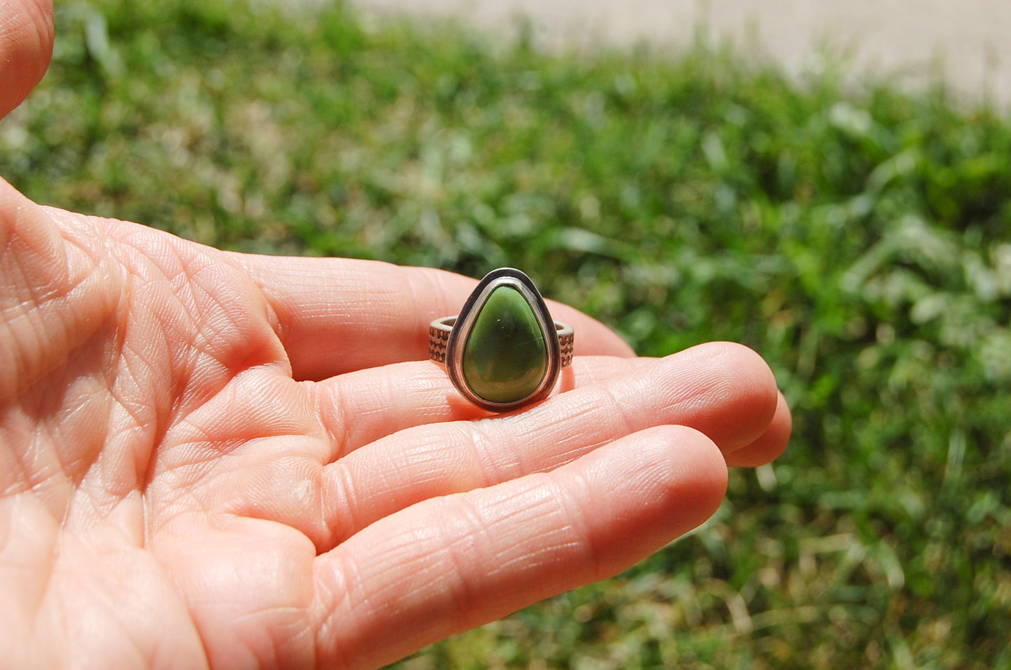 Sonoran Gold Turquoise Teardrop Ring