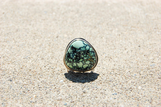 Celestial Angel Wing Variscite Statement Ring