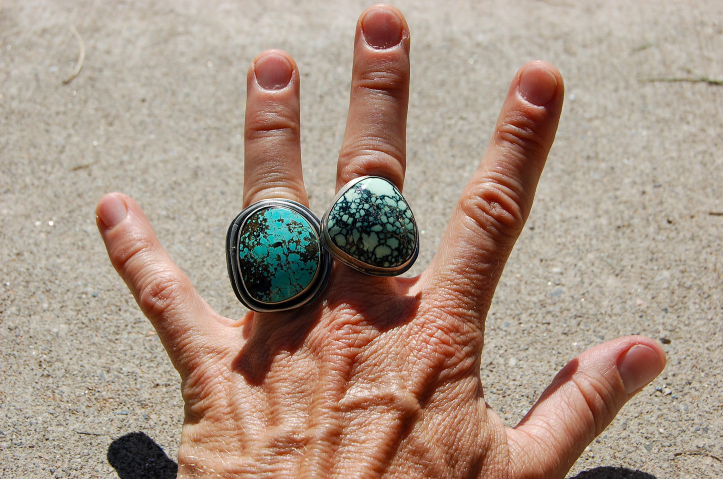 Celestial Angel Wing Variscite Statement Ring