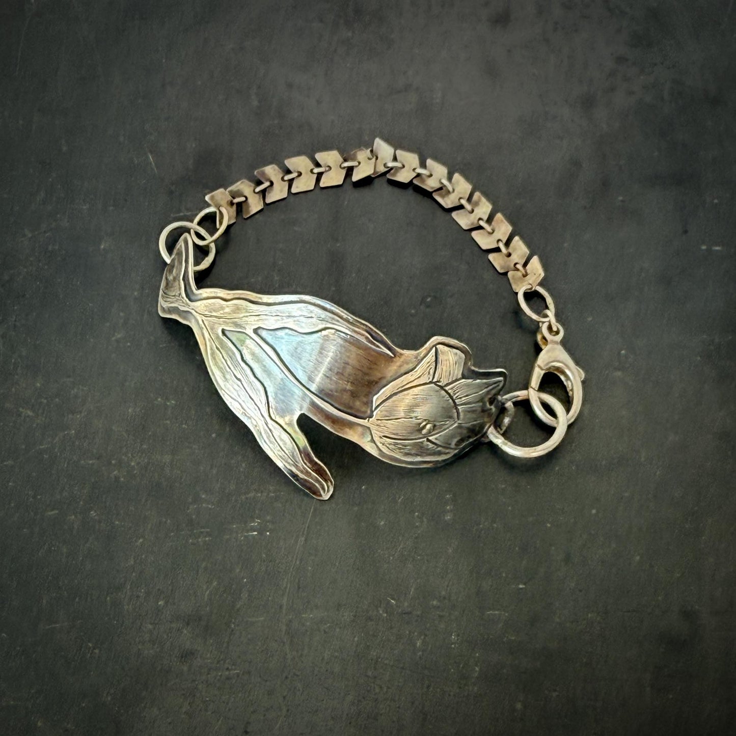 Bold Botanical Silver Statement Cuff | Tulip Globosa Flora Arma Bracelet