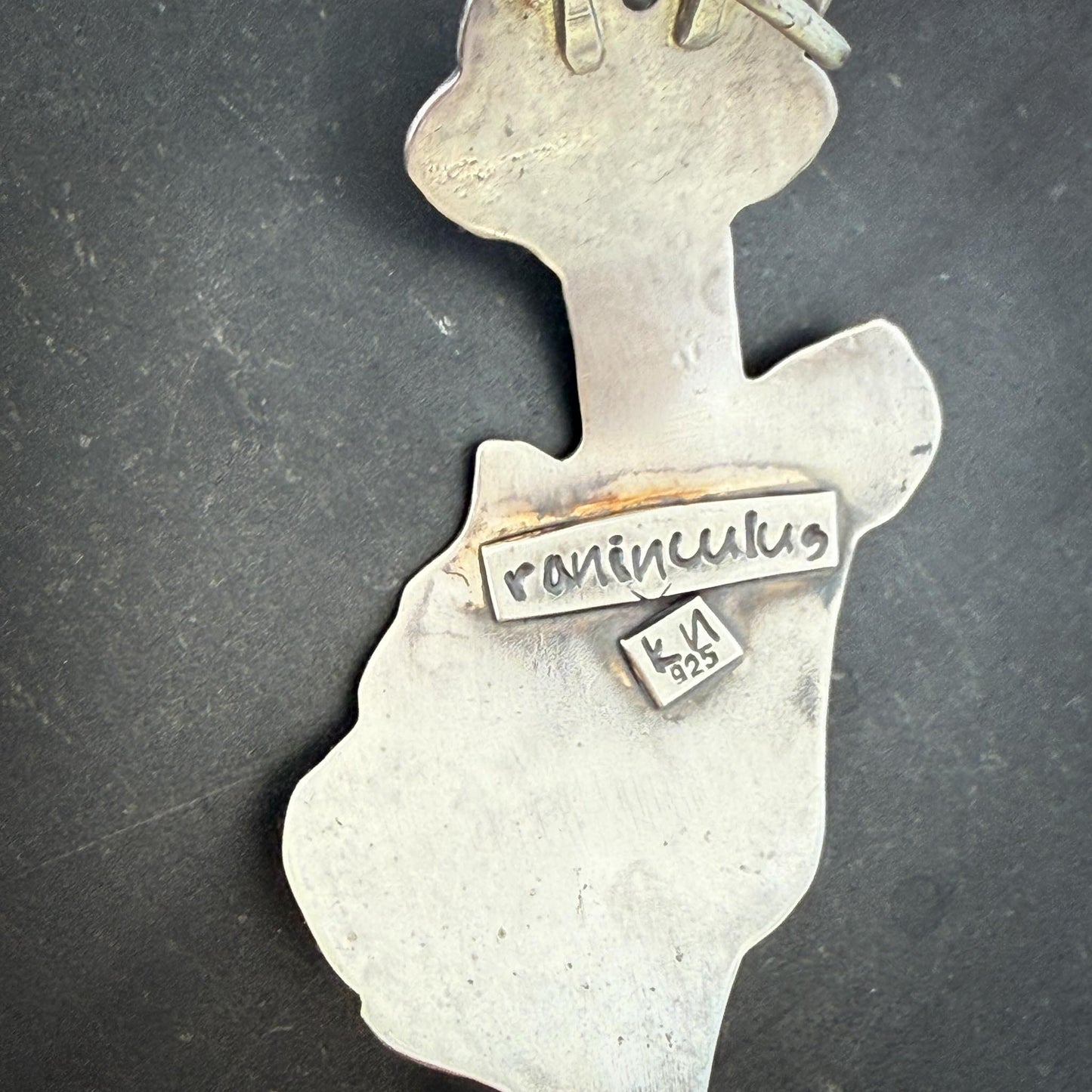 Ranunculus Botanical Silver Bracelet | Flora Arma Chunky Handmade Sterling Silver Jewelry