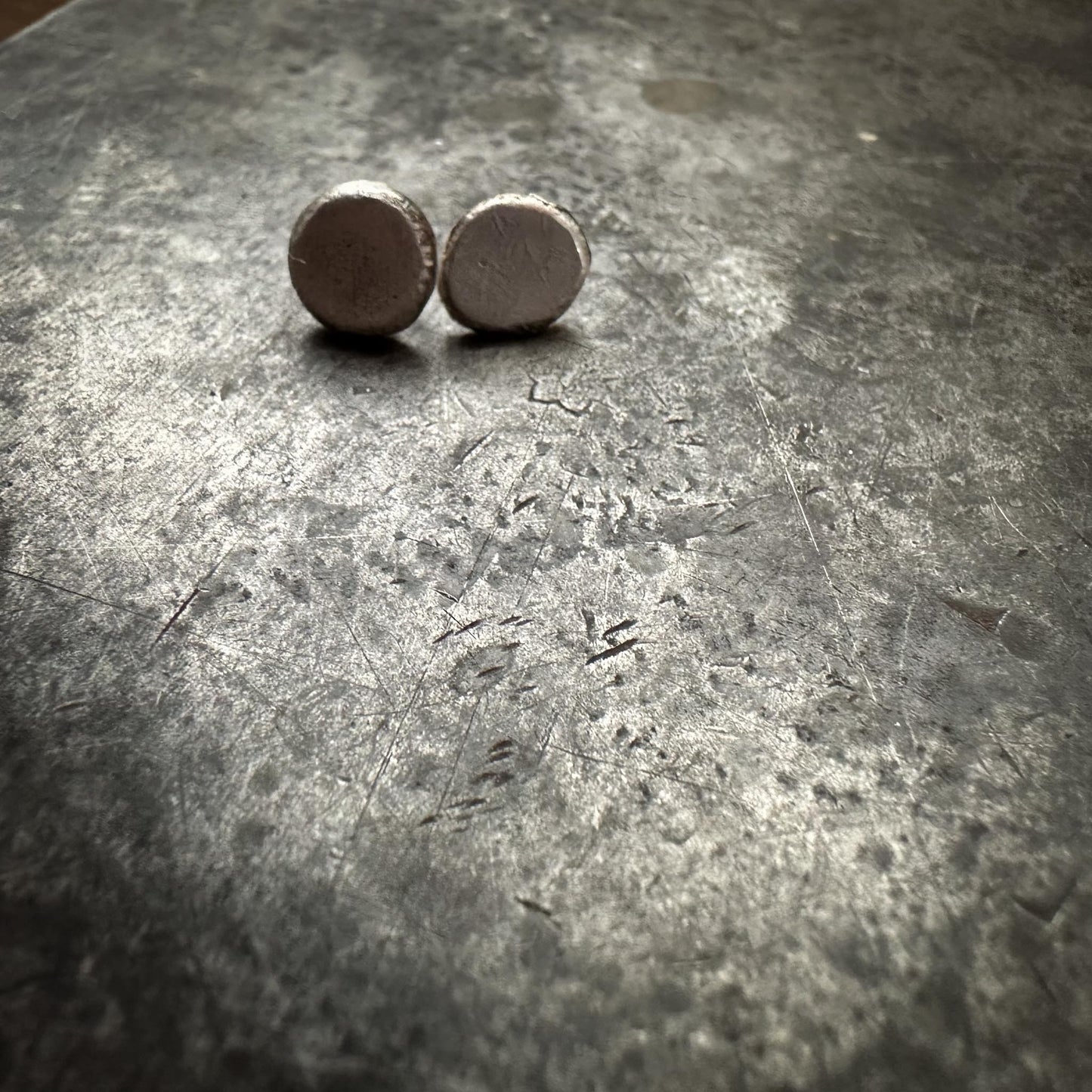 Recycled Sterling Silver Minimalist Studs | River Pebble Stud Earrings | Everyday Jewelry