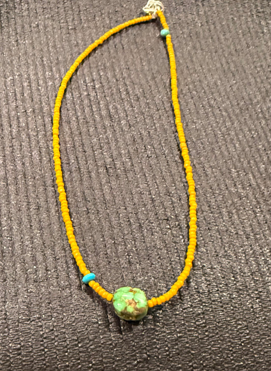 Sonoran Gold Turquoise Beaded Necklace