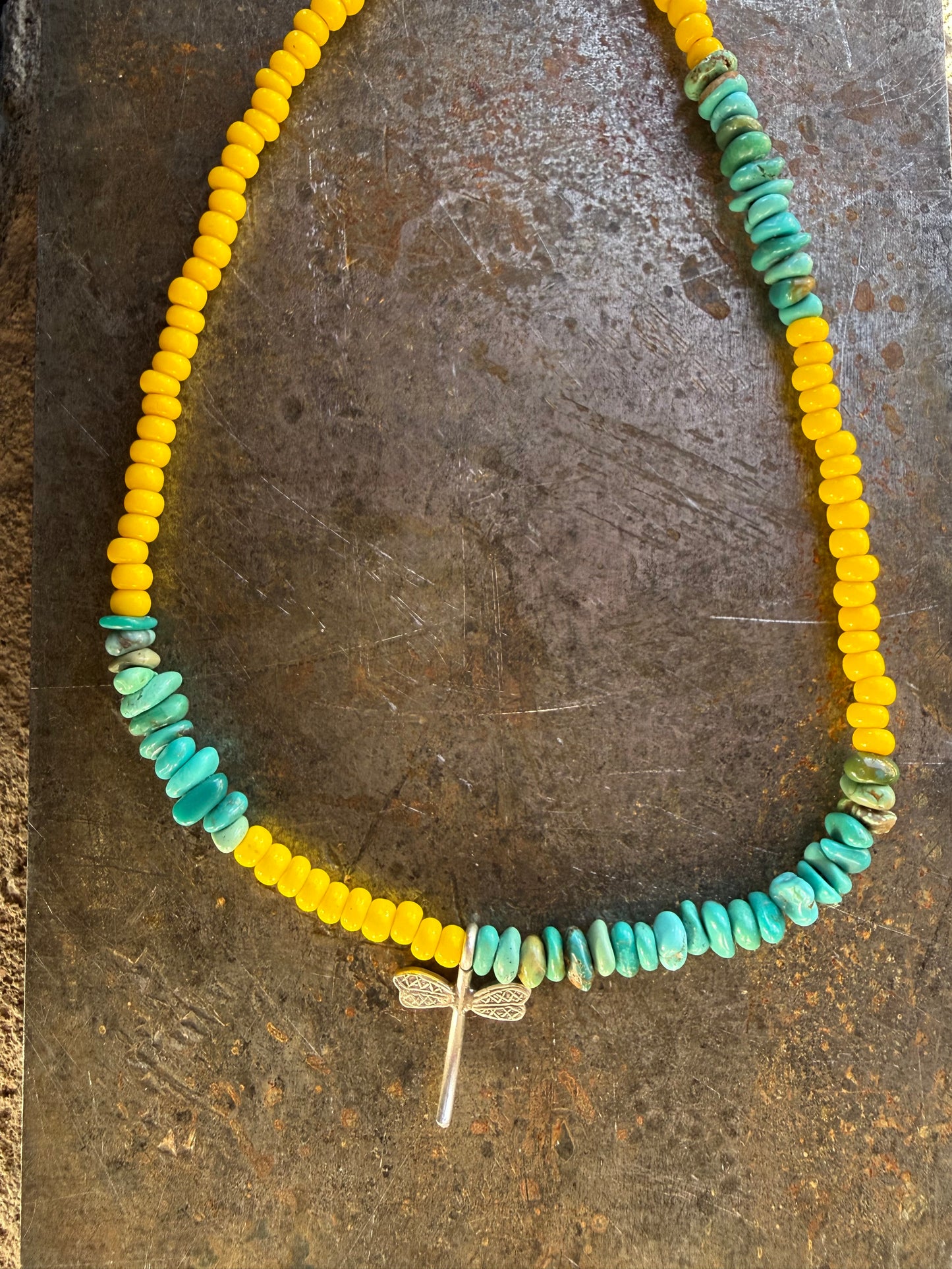 Colordrift Yellow + Turquoise Beaded Necklace