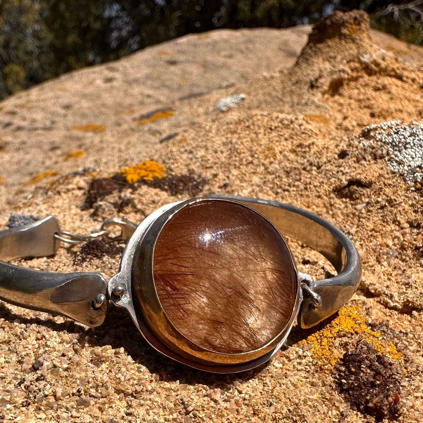 Rutilated Quartz Watch Bracelet: Sunbeam Rutilated Quartz Watch Bracelet