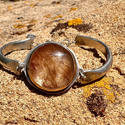 Rutilated Quartz Watch Bracelet: Sunbeam Rutilated Quartz Watch Bracelet