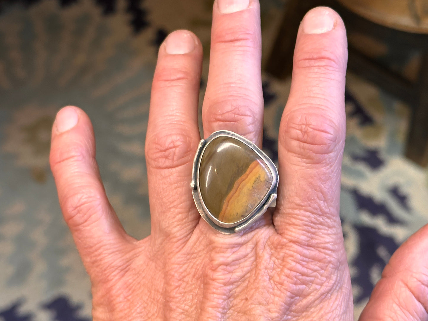 Sterling Silver and Jasper Ring