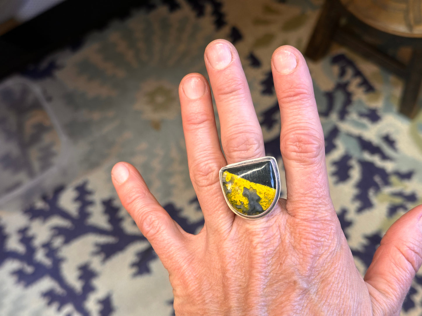 Bumblebee Jasper Warrior Ring