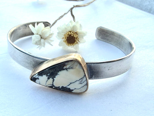 Sterling Silver Stamped Cuff Bracelet | BE STILL Rectangle Cuff | Stand Collection