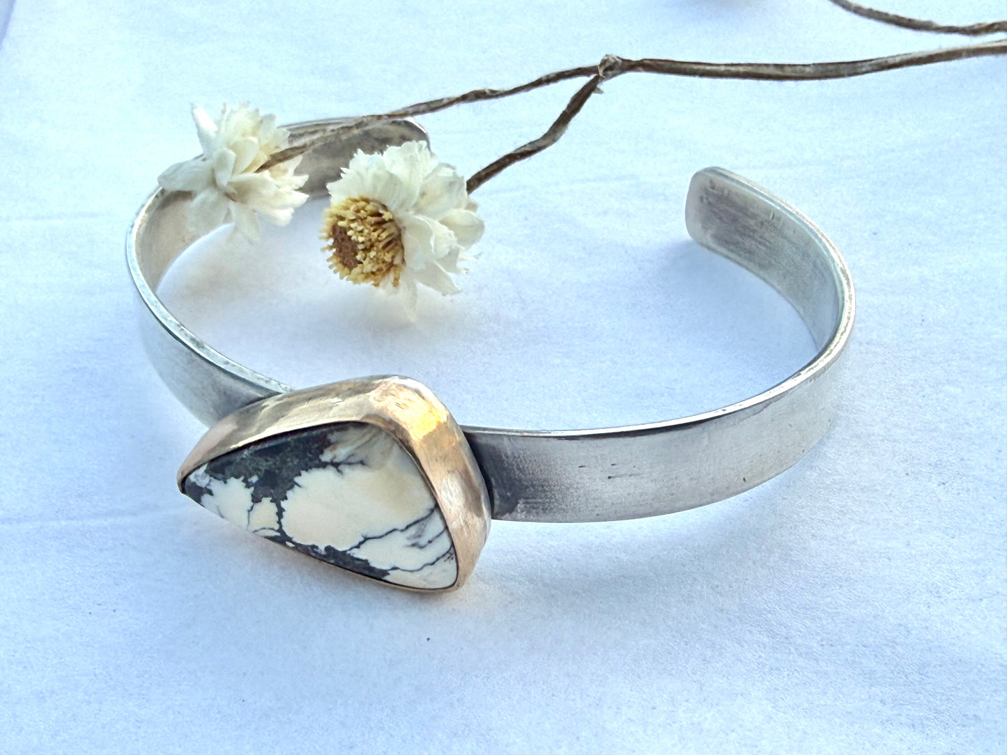 Sterling Silver Stamped Cuff Bracelet | BE STILL Rectangle Cuff | Stand Collection