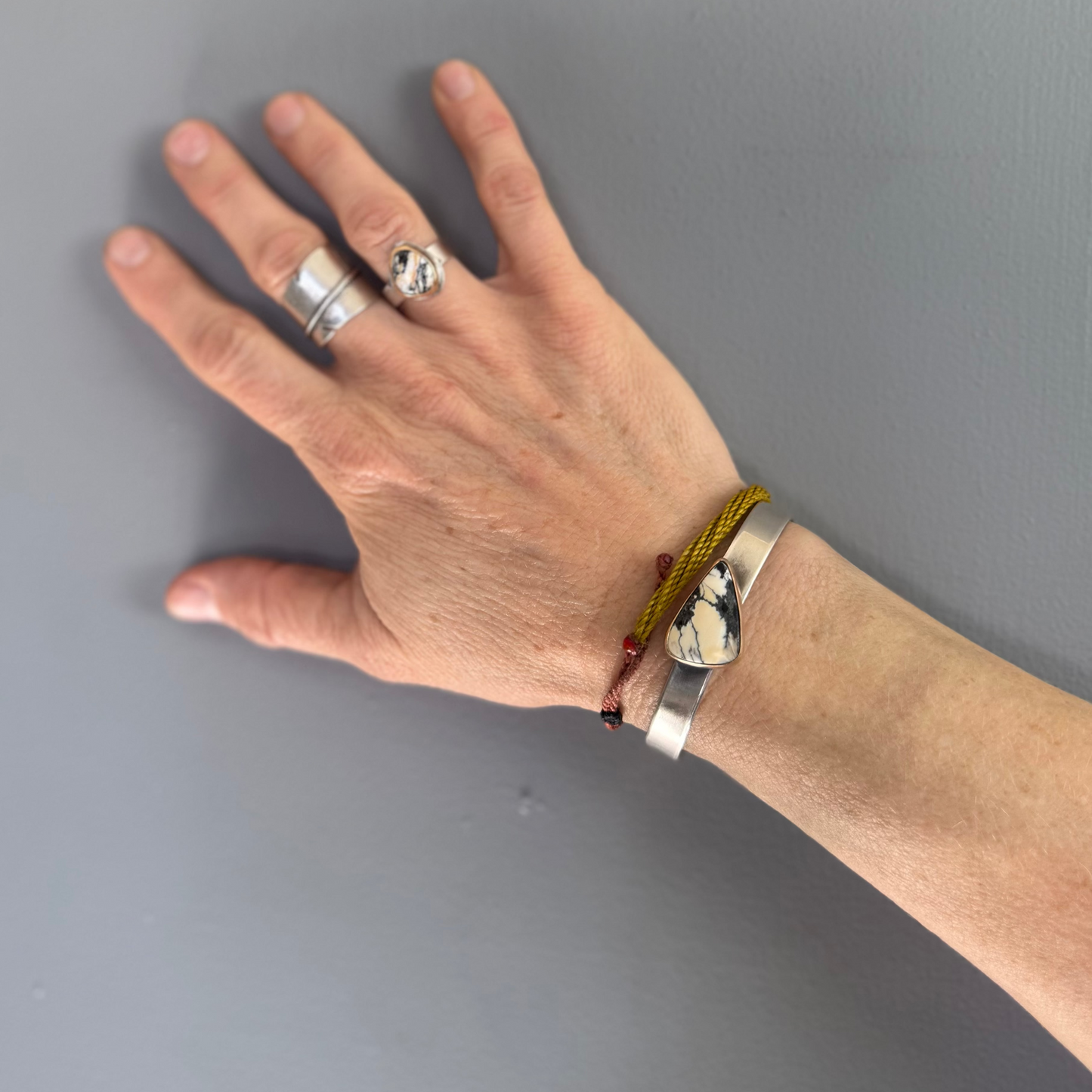 Sterling Silver Stamped Cuff Bracelet | BE STILL Rectangle Cuff | Stand Collection