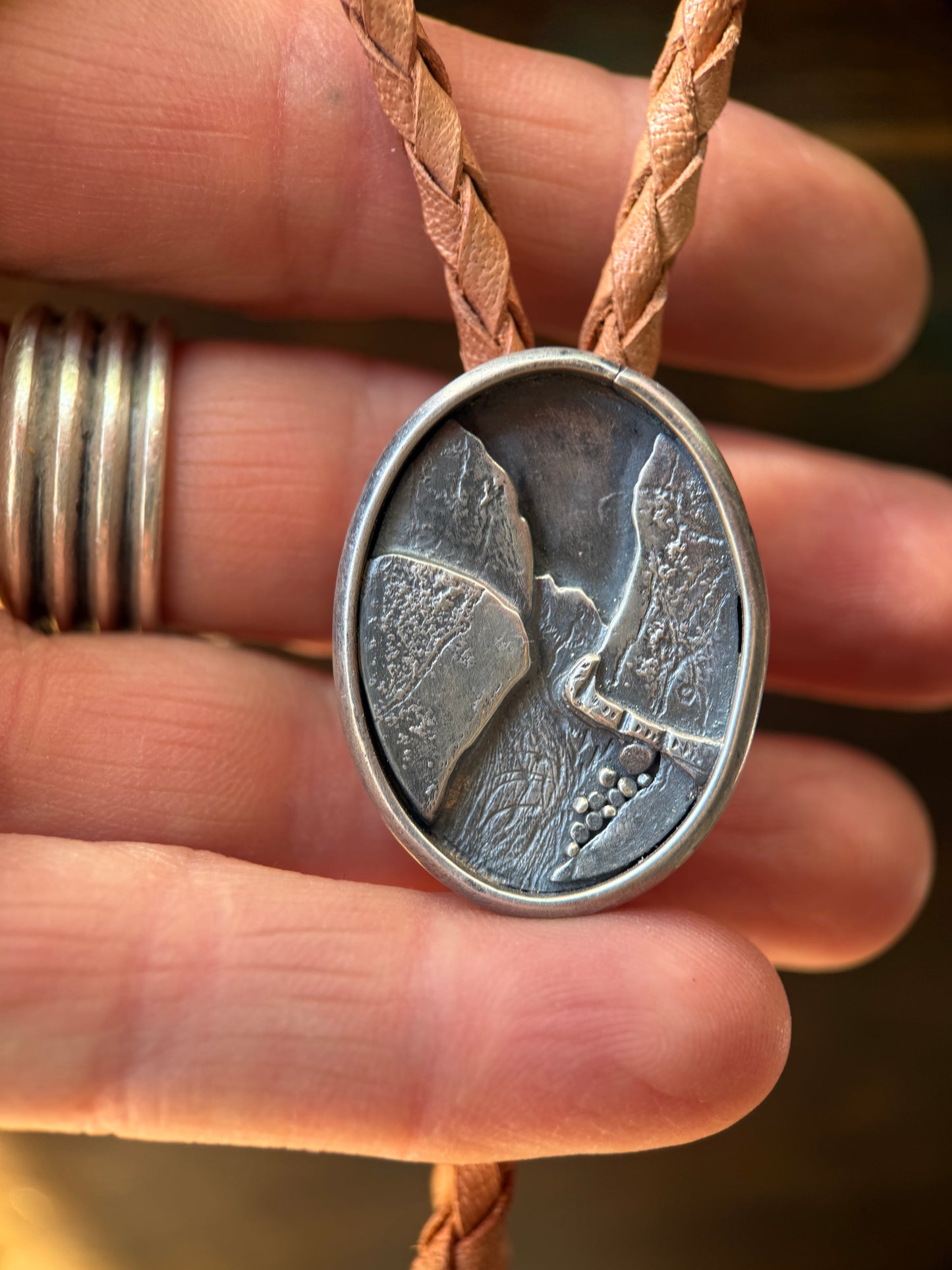 Arkansas River Sterling Silver Bolo Tie