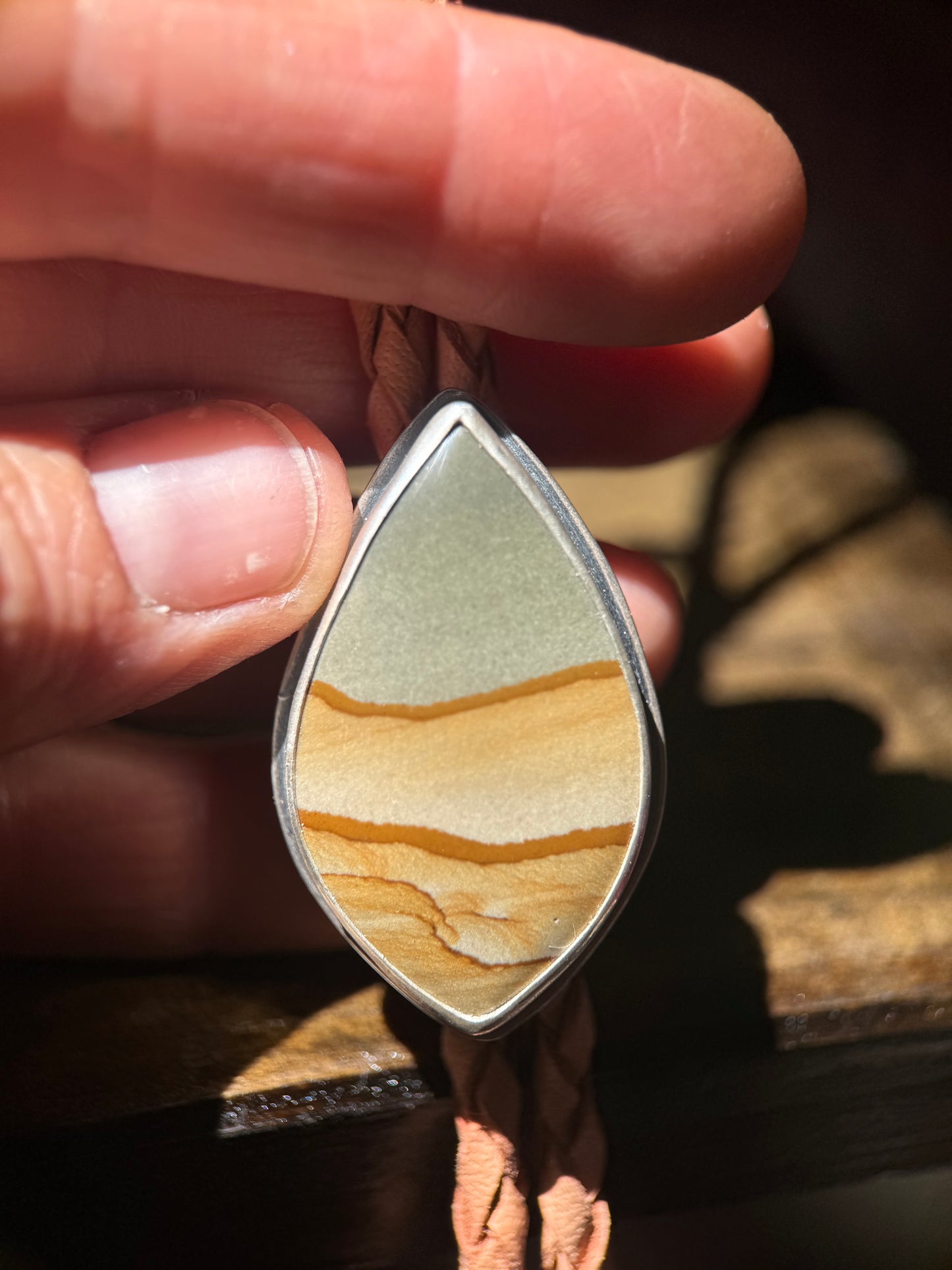 Cripple Creek Desert Jasper Sterling Silver Bolo Tie