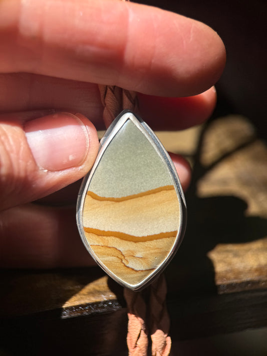 Cripple Creek Desert Jasper Sterling Silver Bolo Tie