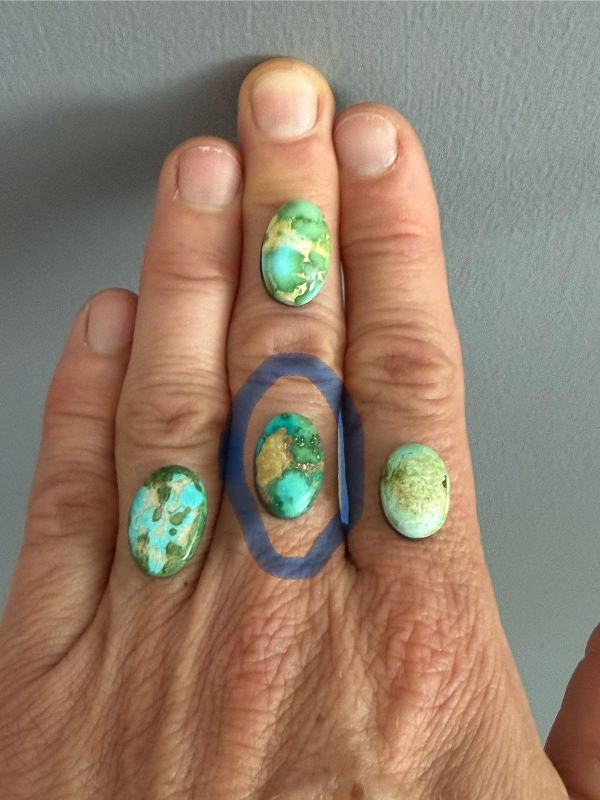 Customized sonoran gold turquoise ring for Nicole