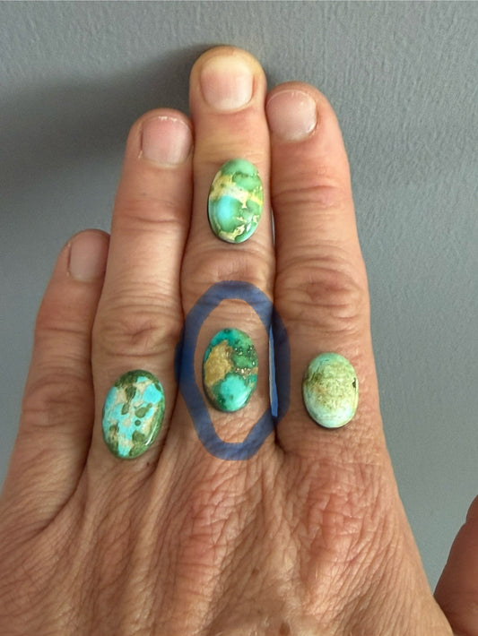 Customized sonoran gold turquoise ring for Nicole