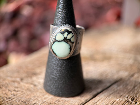 Desert Bloom Variscite Statement Ring | Sterling Silver | Size 11
