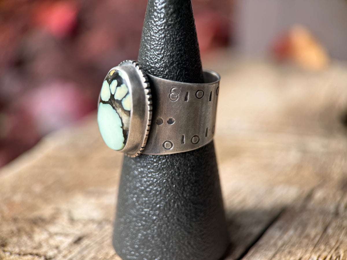Desert Bloom Variscite Statement Ring | Sterling Silver | Size 11