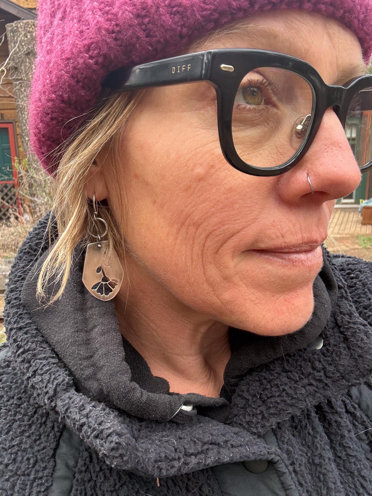 Echinacea Drop Earrings | Sterling Silver