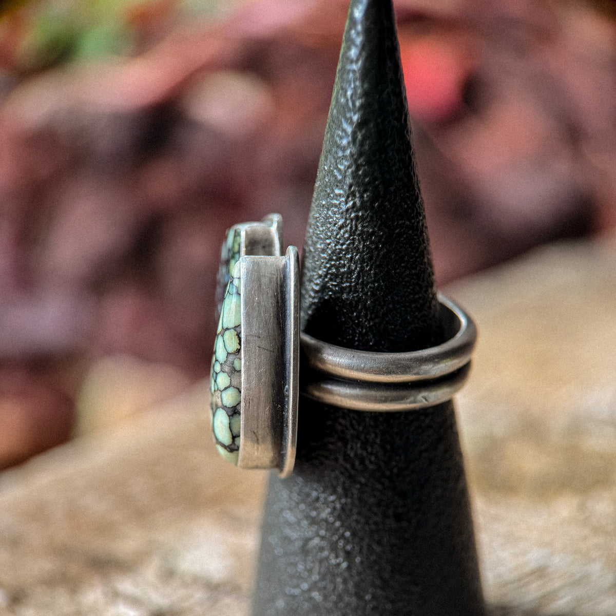 New Lander Variscite Two-Stone Ring | Mend Metalworks