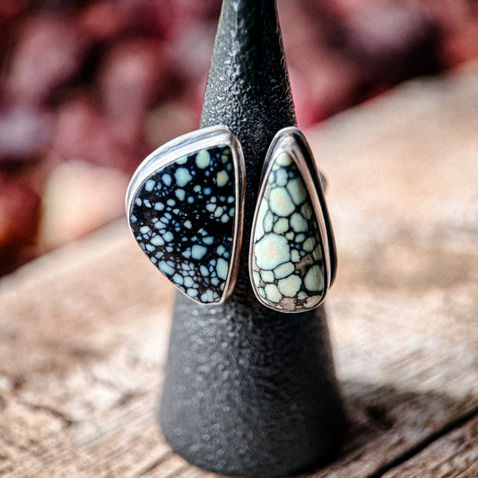 New Lander Variscite Two-Stone Ring | Mend Metalworks