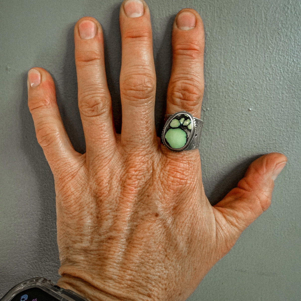 Desert Bloom Variscite Statement Ring | Sterling Silver | Size 11