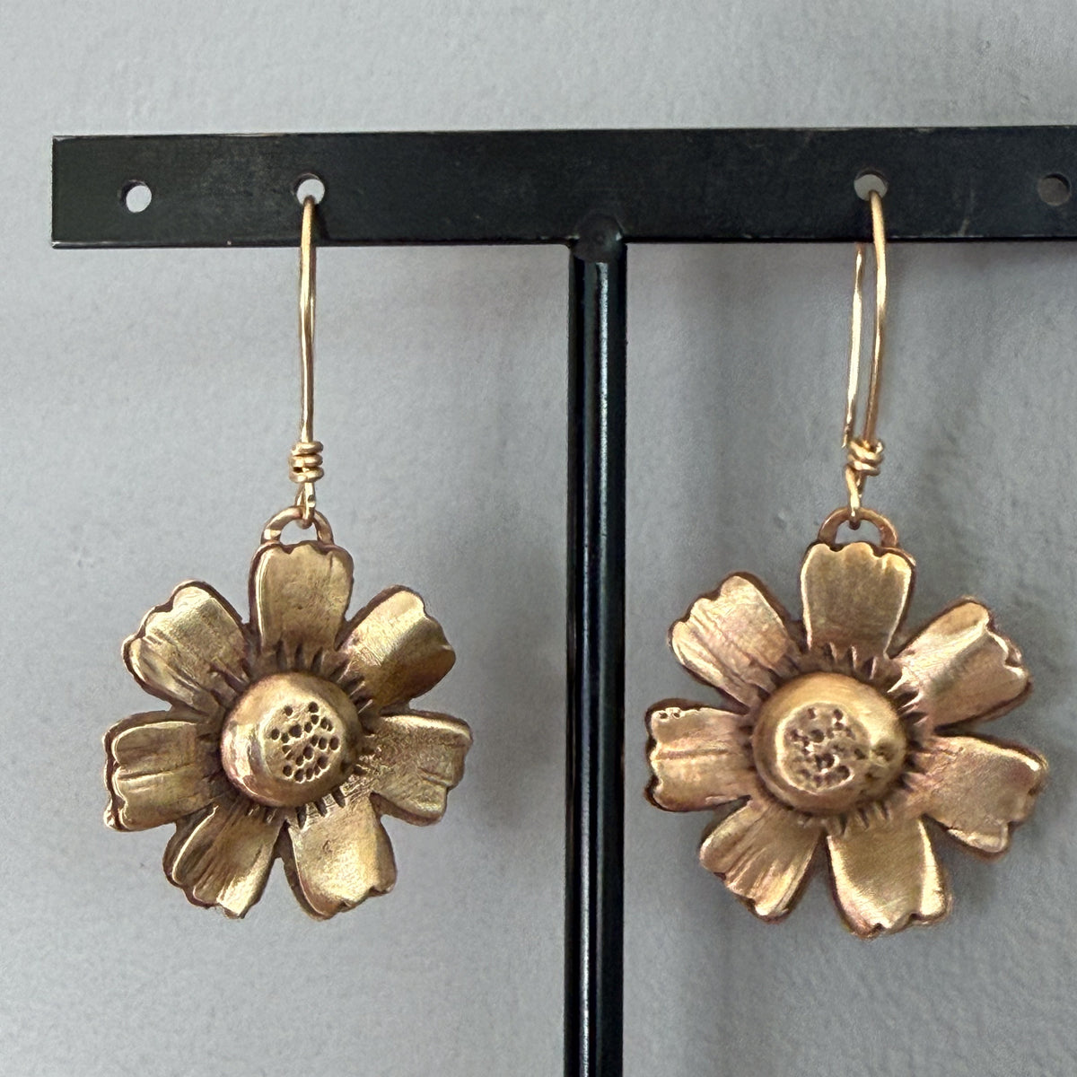 Ancient Bronze Botanical Drop Earrings | Mend Metalworks