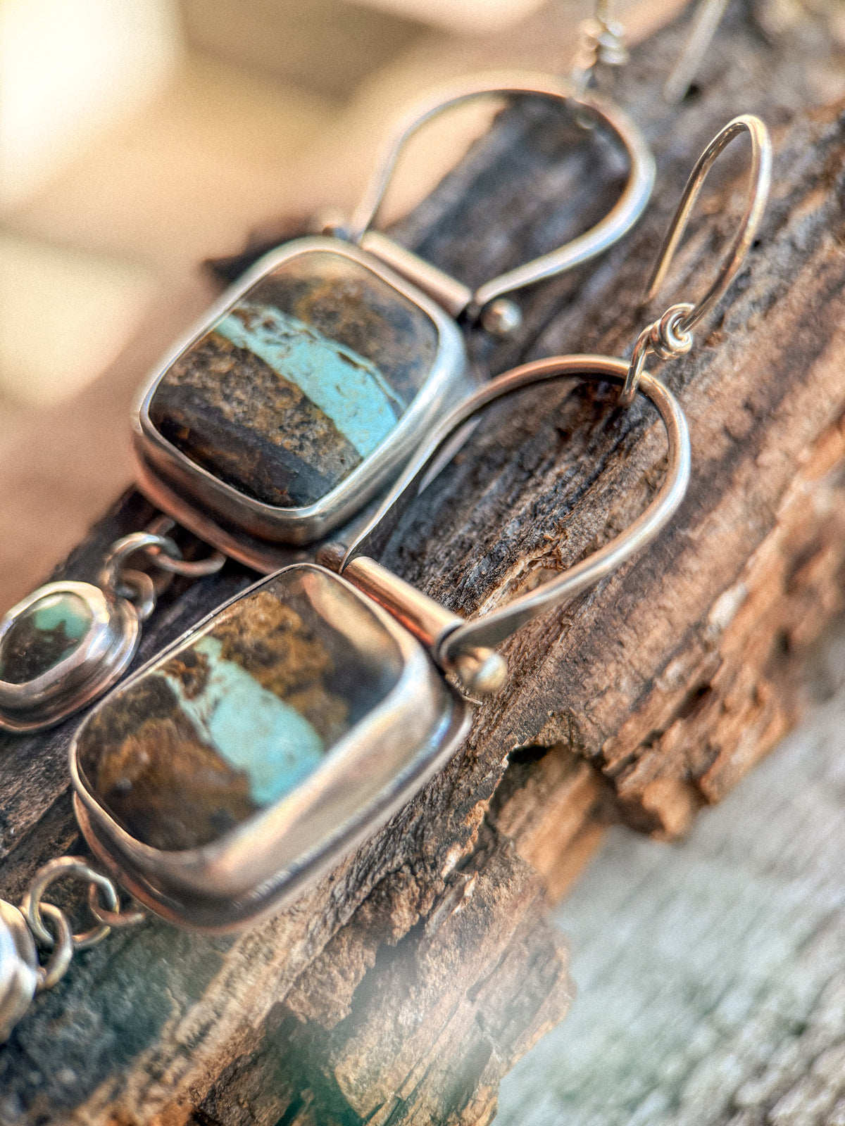 Black Jack Turquoise Statement Earrings | Sterling Silver