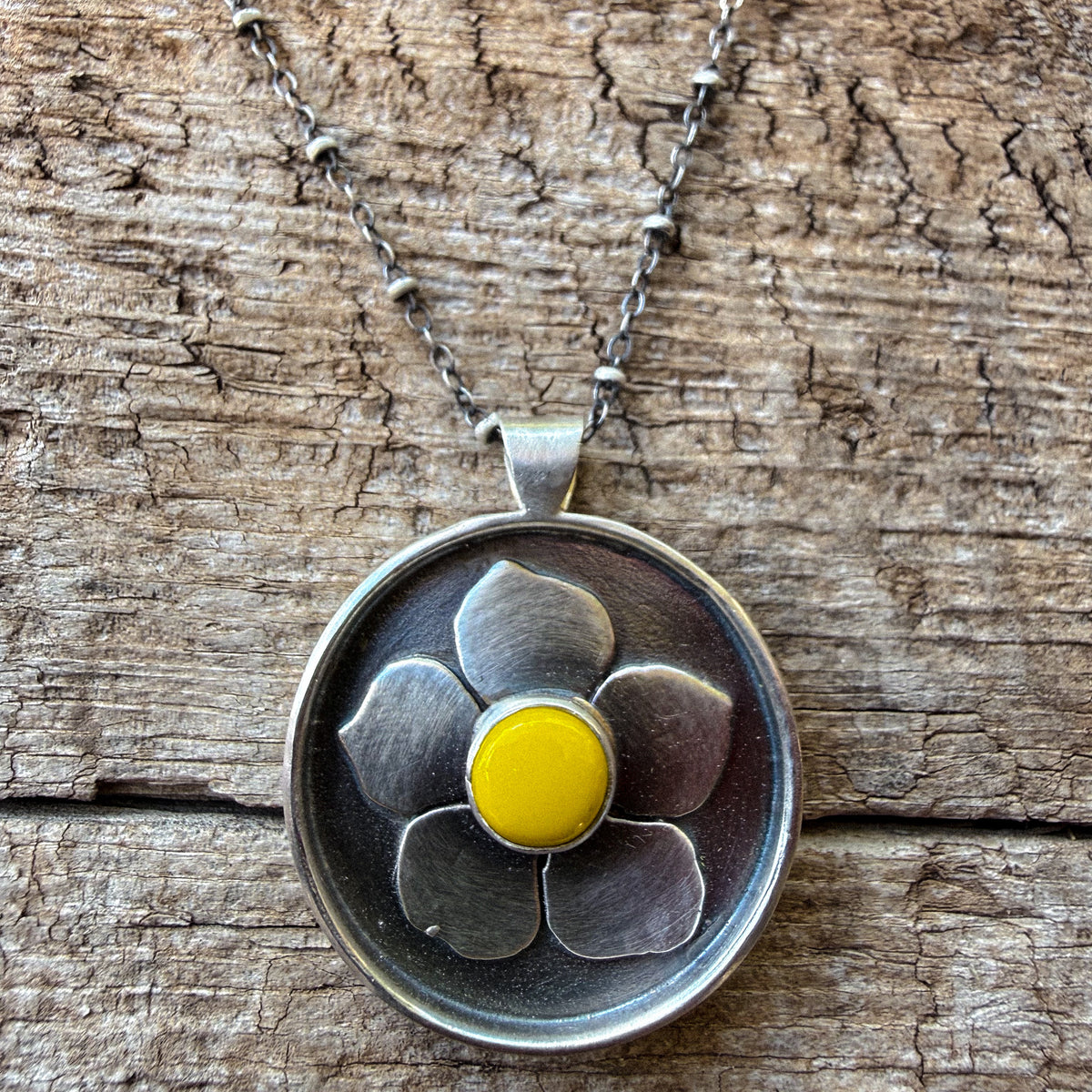 Botanical Rosarita Pendant | Sterling Silver; Yellow Rosarita