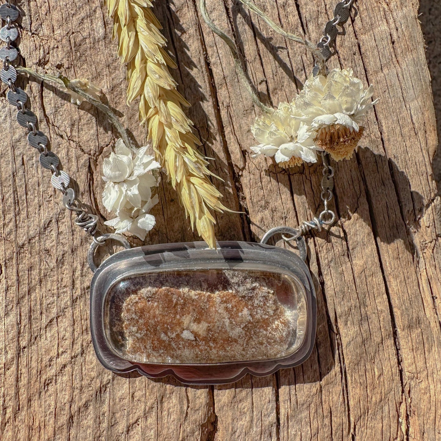 Garden Quartz Lodolite Landscape Necklace