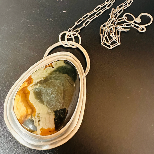 Jasper Pendant Necklace