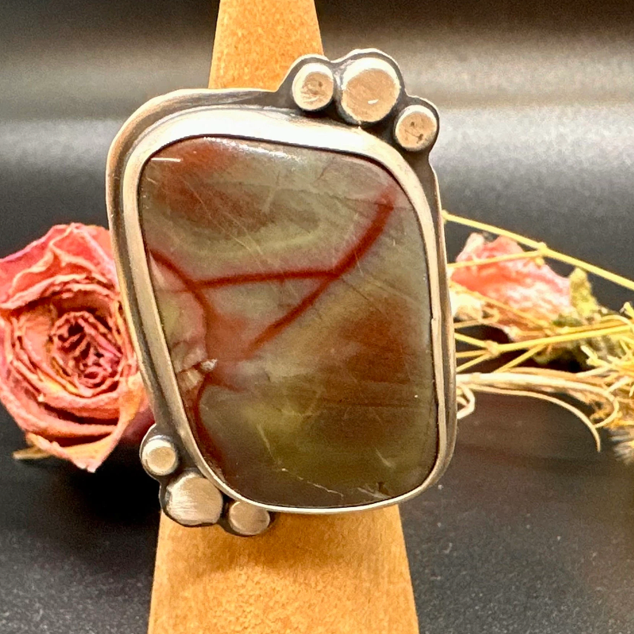 Butterfly Jasper Statement Ring