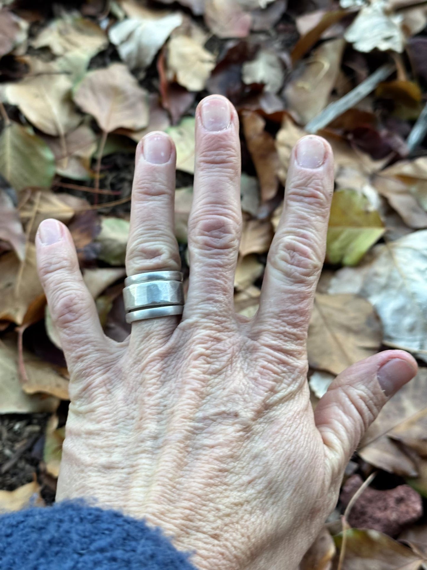 Sterling Silver Chunky Stacking Rings Size 7