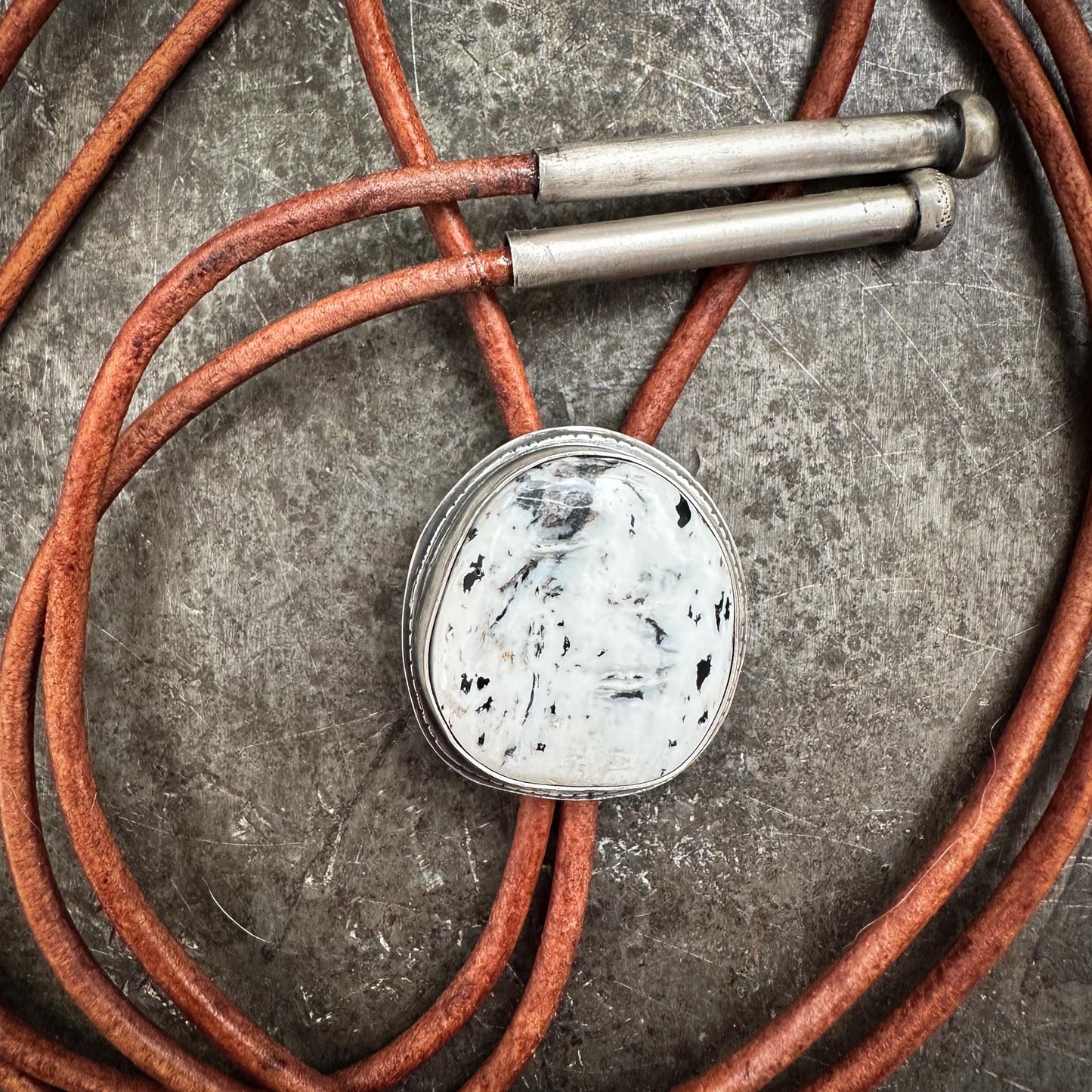 White Buffalo Unisex Bolero Tie: Between Two Worlds