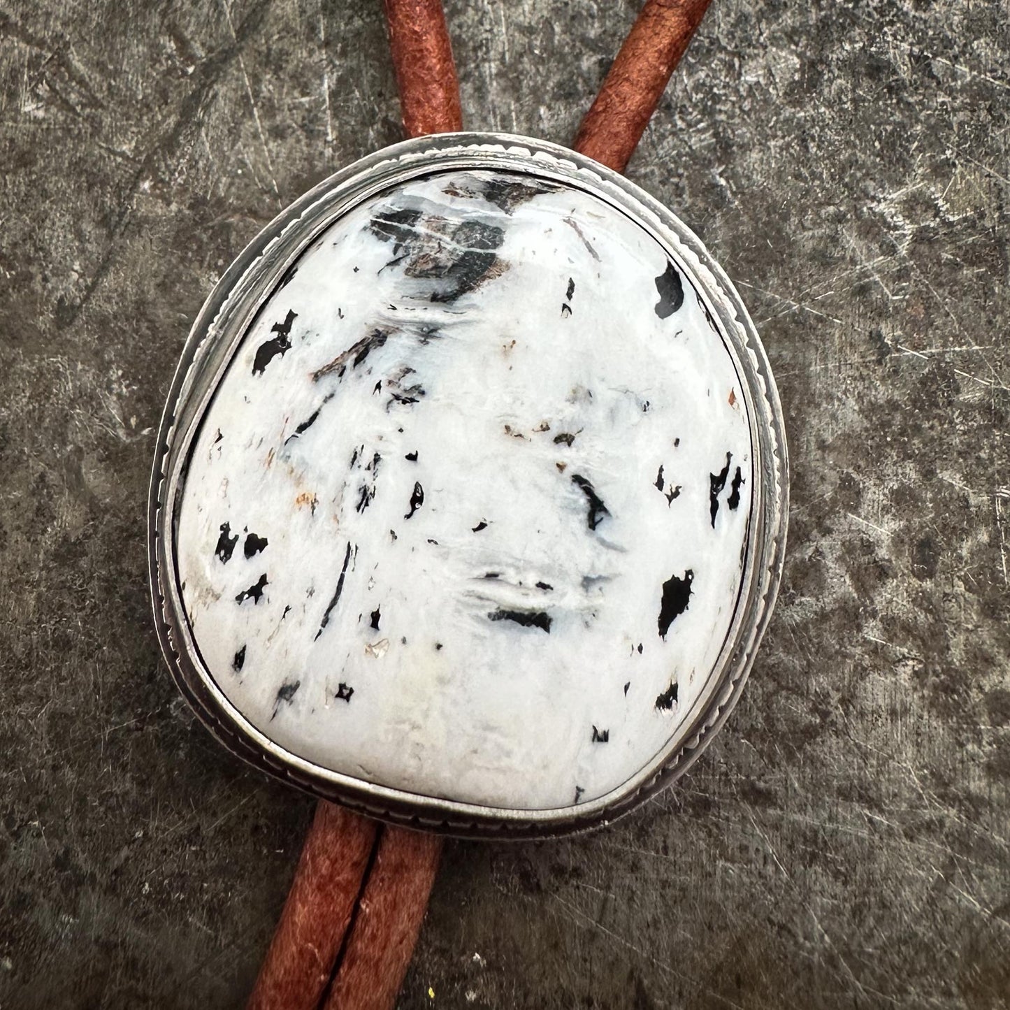 White Buffalo Unisex Bolero Tie: Between Two Worlds