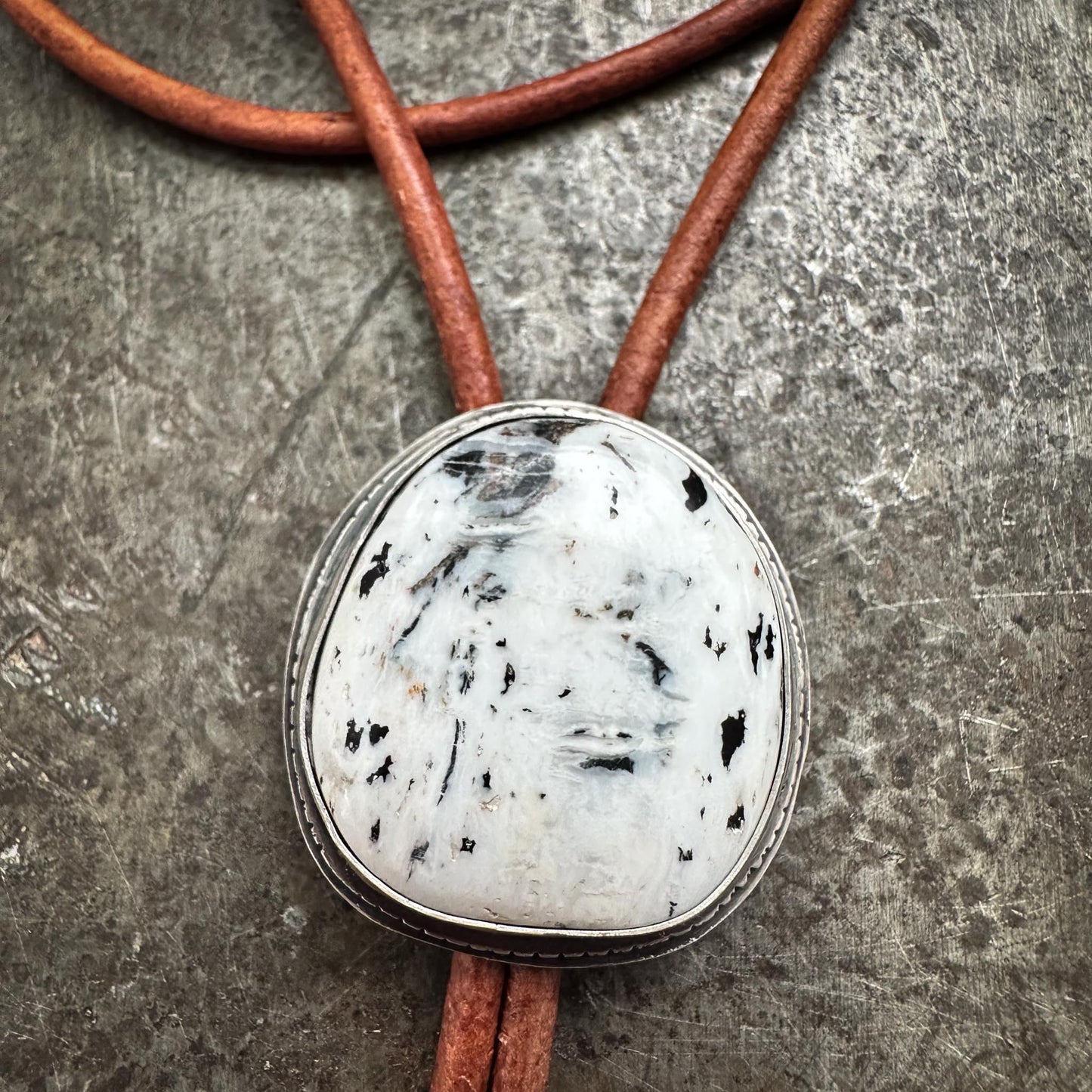 White Buffalo Unisex Bolero Tie: Between Two Worlds