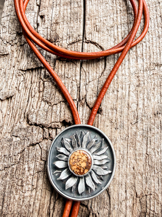 Sunflower Jasper Sterling Silver Bolero