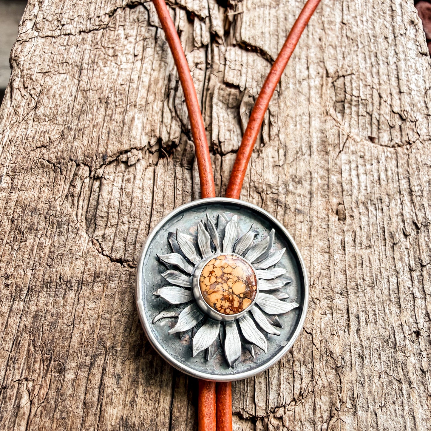 Sunflower Jasper Sterling Silver Bolero