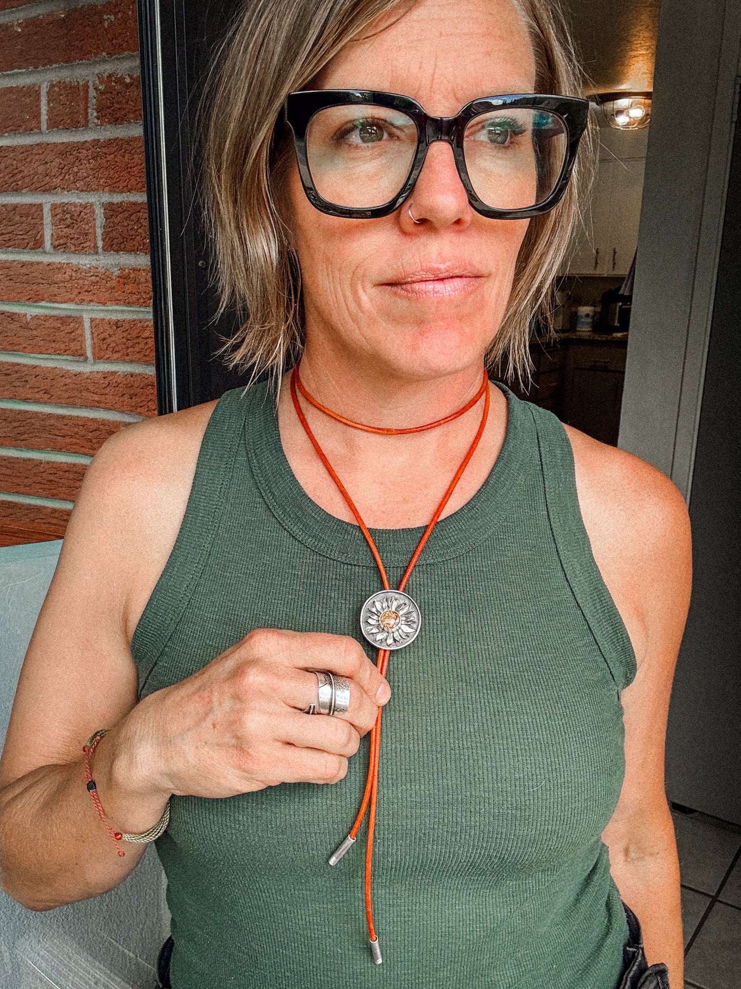 Sunflower Jasper Sterling Silver Bolero