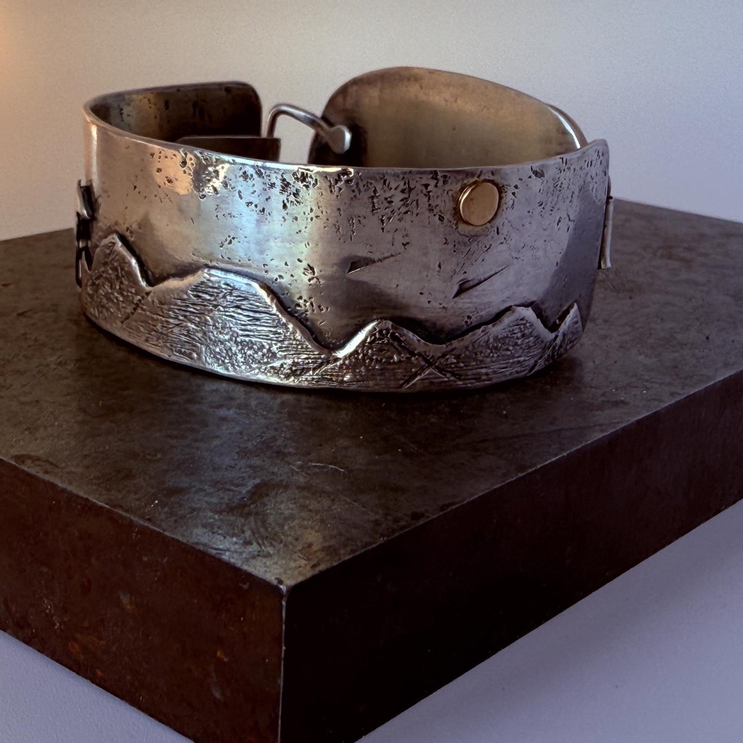 Owyhee Jasper Sterling Silver Bracelet | Canyon Dusk Bracelet | Hand Fabricated Statement Jewelry